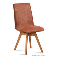ESSZIMMERSTUHL drehbar (6er-Set) Donni 47x92x60 Eiche geölt/Cognac - Cognac/Eichefarben, Kunststoff (60/92/47cm) - 58aufmkessel