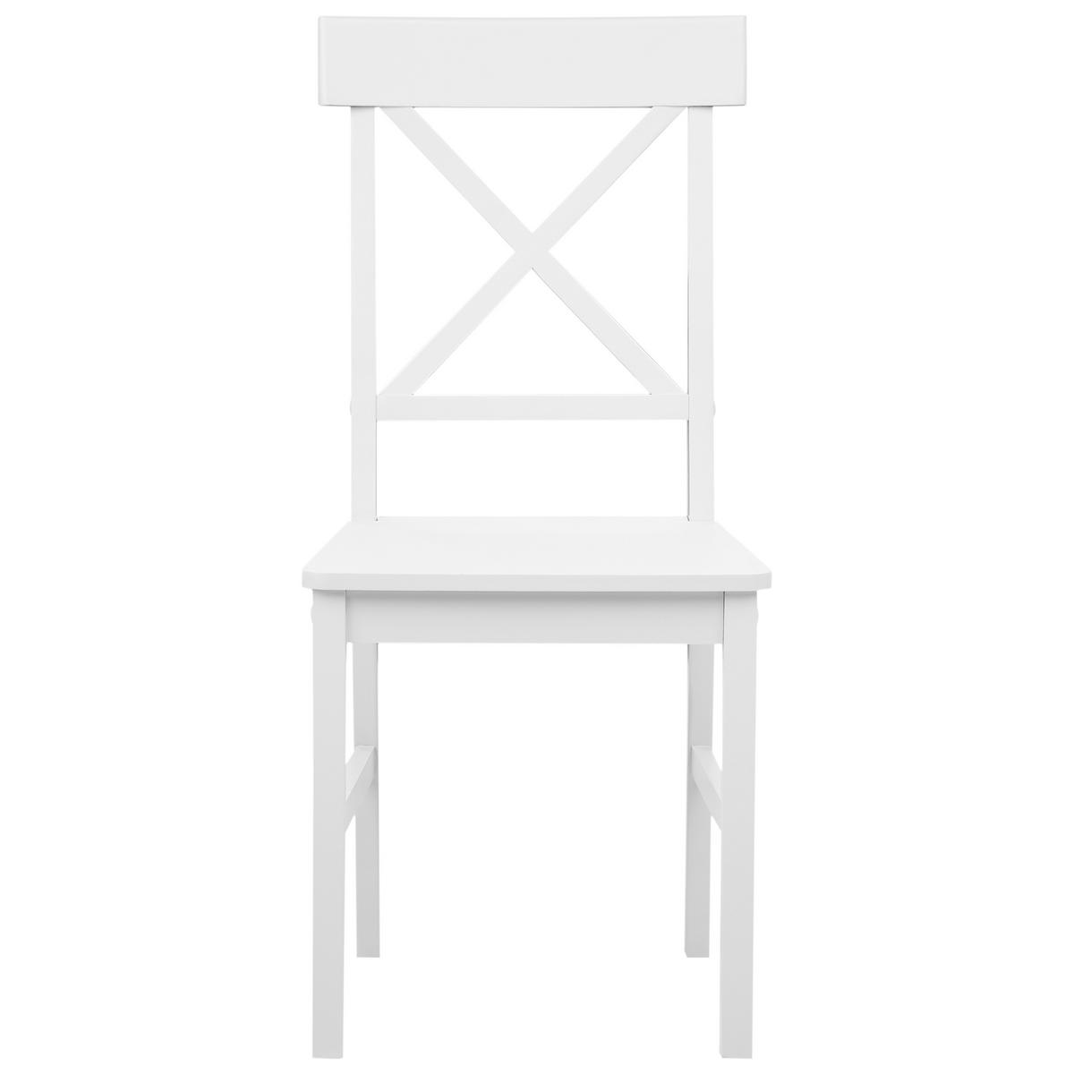 ESSZIMMERSTUHL Weiß Barlee - Weiß, Holz (43/94/40cm) - Beliani