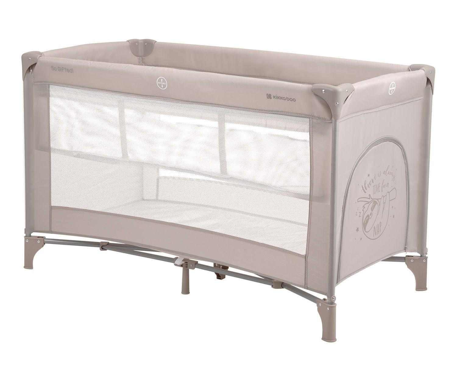REISEBETT So Gifted braun 2 Ebenen Matratze, Tragetasche, Öffnung - Braun, Kunststoff (65/125cm) - Kikka boo