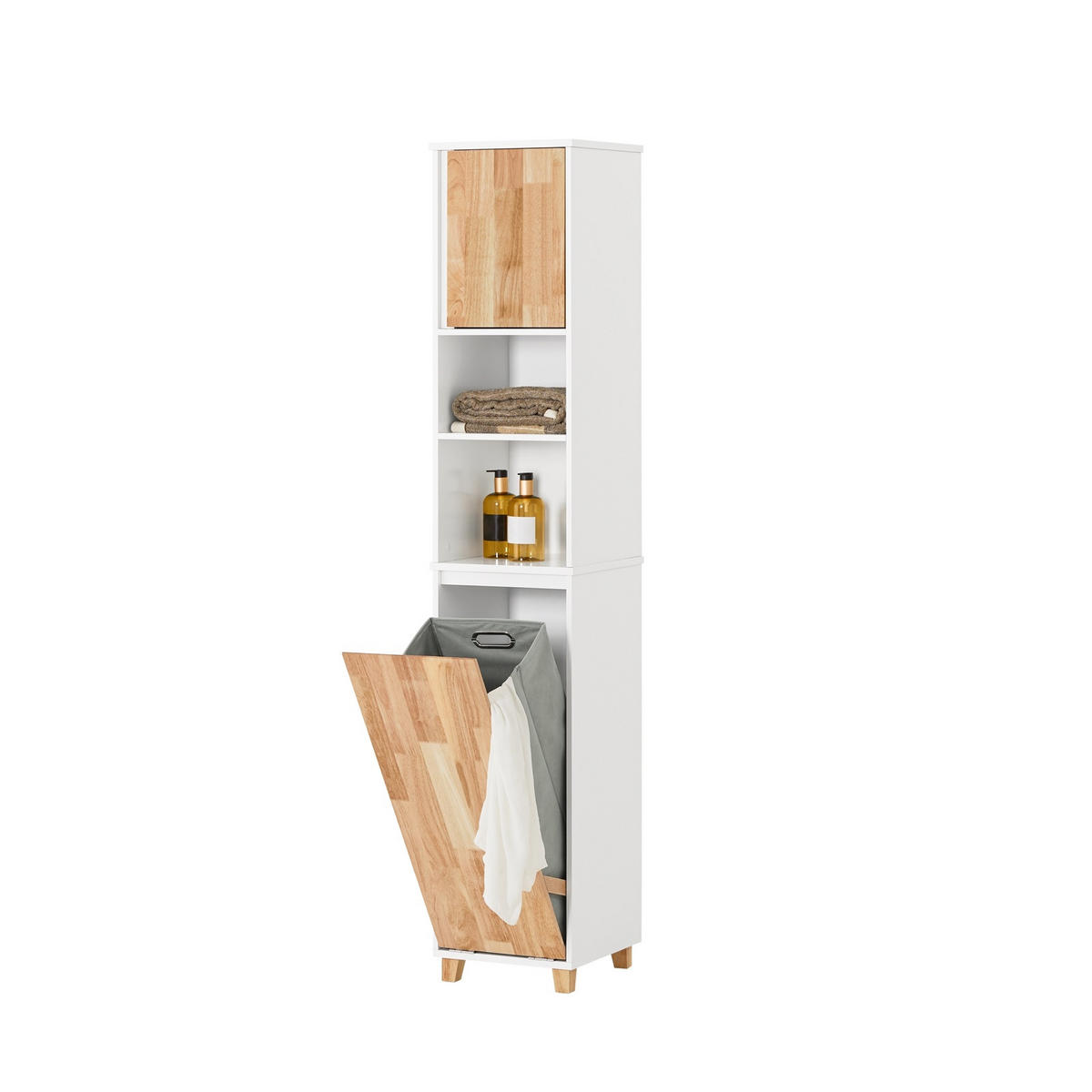 HOCHSCHRANK Weiß - Weiß, Holz/Holzwerkstoff (31/170/32cm) - SoBuy