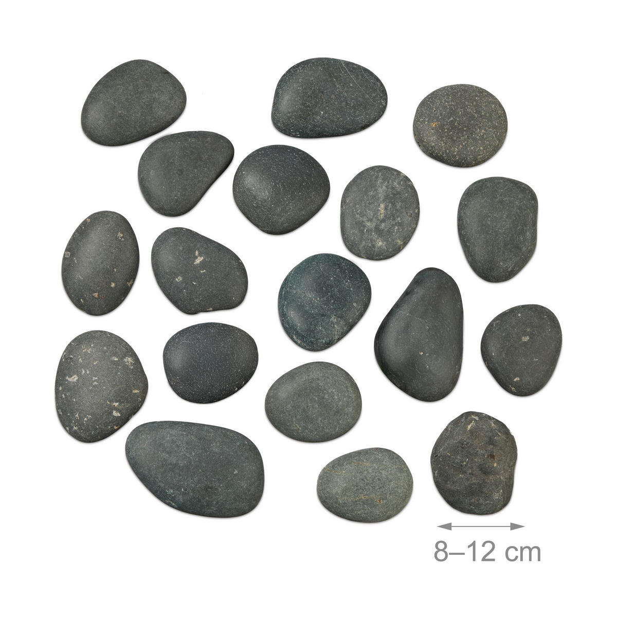 MALSTEINE - Grau, Stein (12/3.5/8cm) - Relaxdays