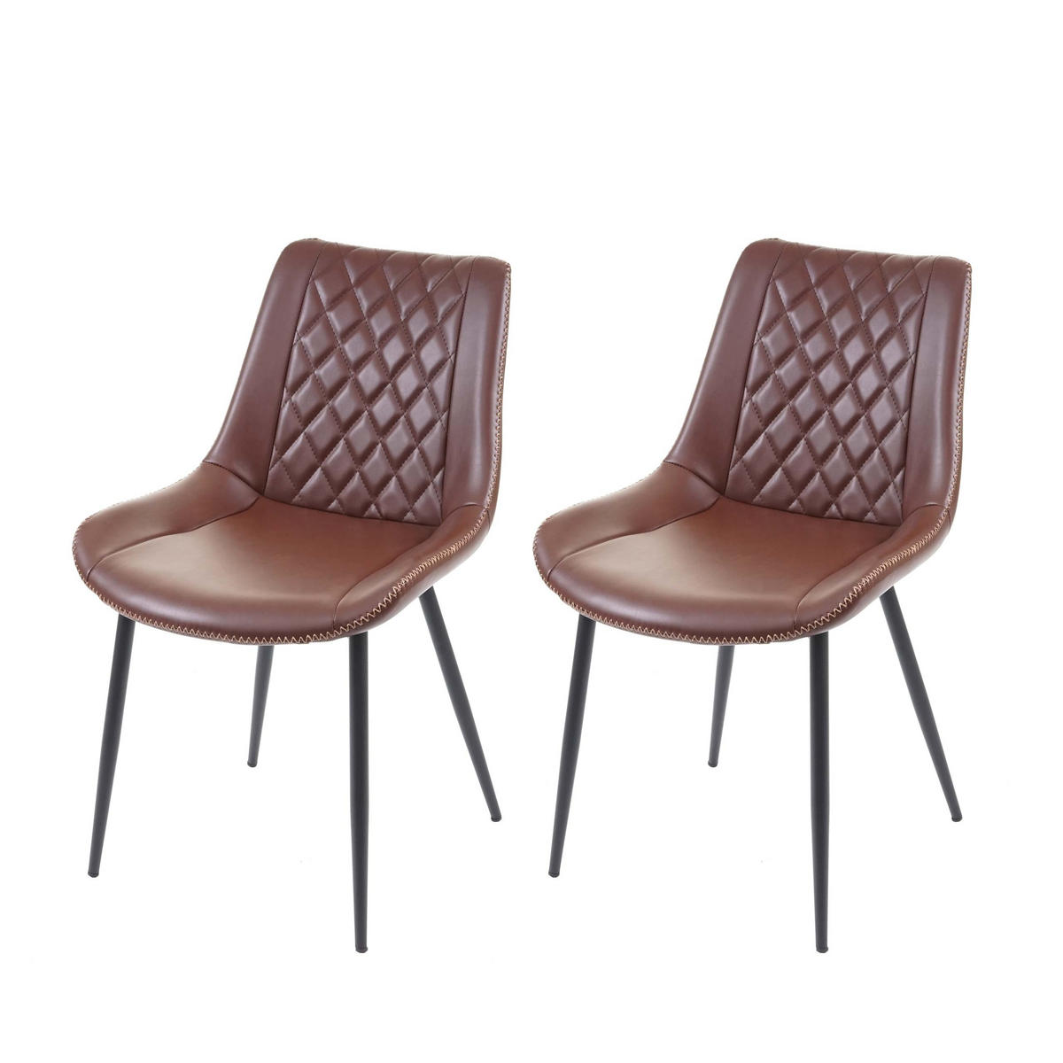 ESSZIMMERSTUHL Rehbraun 2er-Set - Hellbraun, Textil (50/81/59cm) - MCW