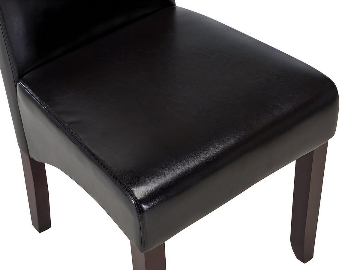 STUHL - 47cm x 63cm - Kunstleder - schokoladenbraun - ROVIGO - Braun, Leder (47/107/63cm) - Vente-Unique