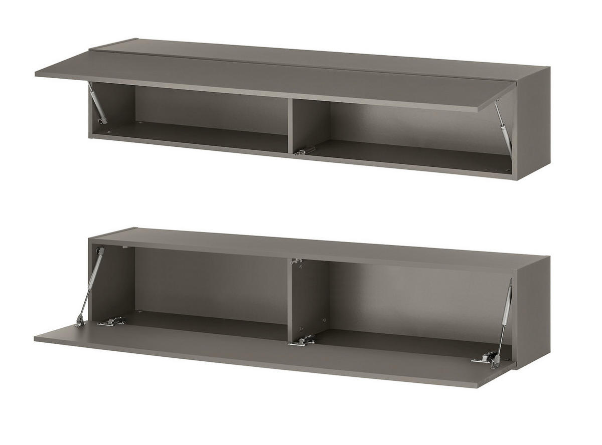 WANDBOARD Thermo Eiche, grau, Wandregal 152 cm - Eichefarben/Grau, Holzwerkstoff (152/17/20cm) - Furn.Design