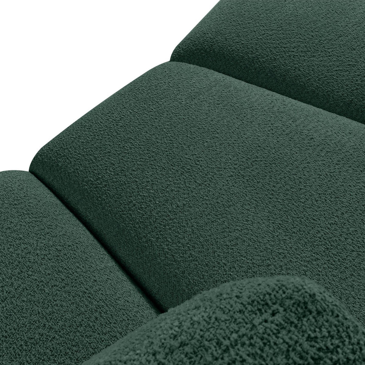 4-SITZER ECKSOFA ZUCCO Boucle links, Grün - Grün, Textil (350/84/105cm) - KONSIMO®