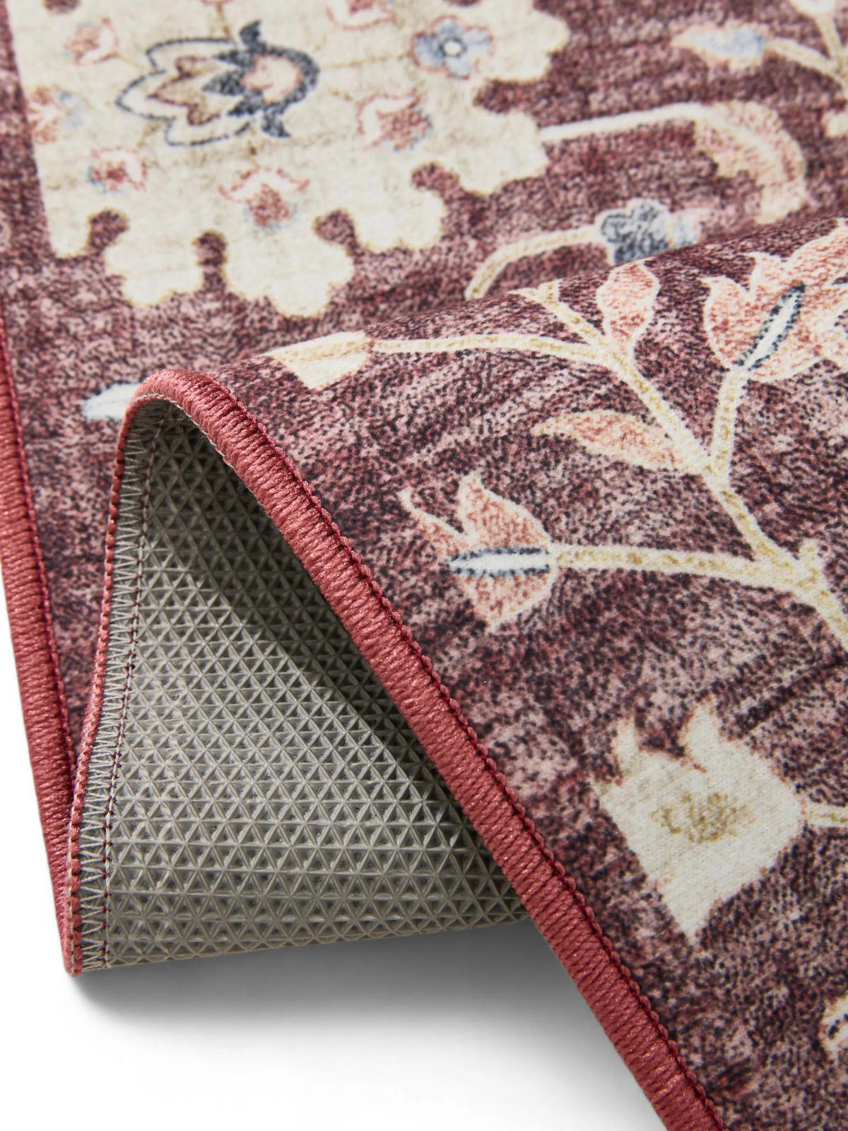 VINTAGE-TEPPICH George waschbar 160x230 cm - Bordeaux, Kunststoff (160/230cm) - benuta