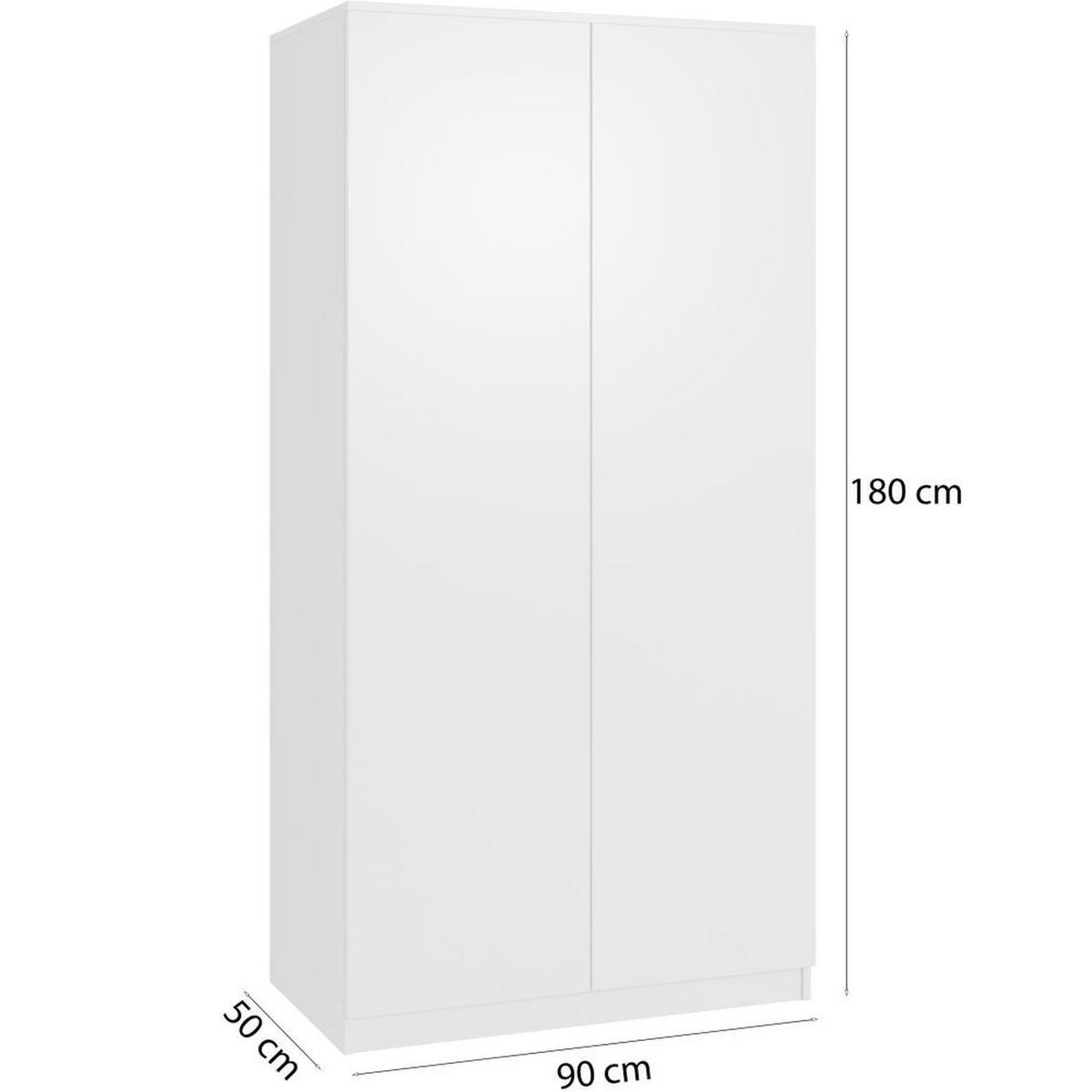 DREHTÜRENSCHRANK Look mit 2 Türen, 90 cm, eiche Artisan - Eiche Artisan, Holzwerkstoff (90/180/50cm) - Beautysofa