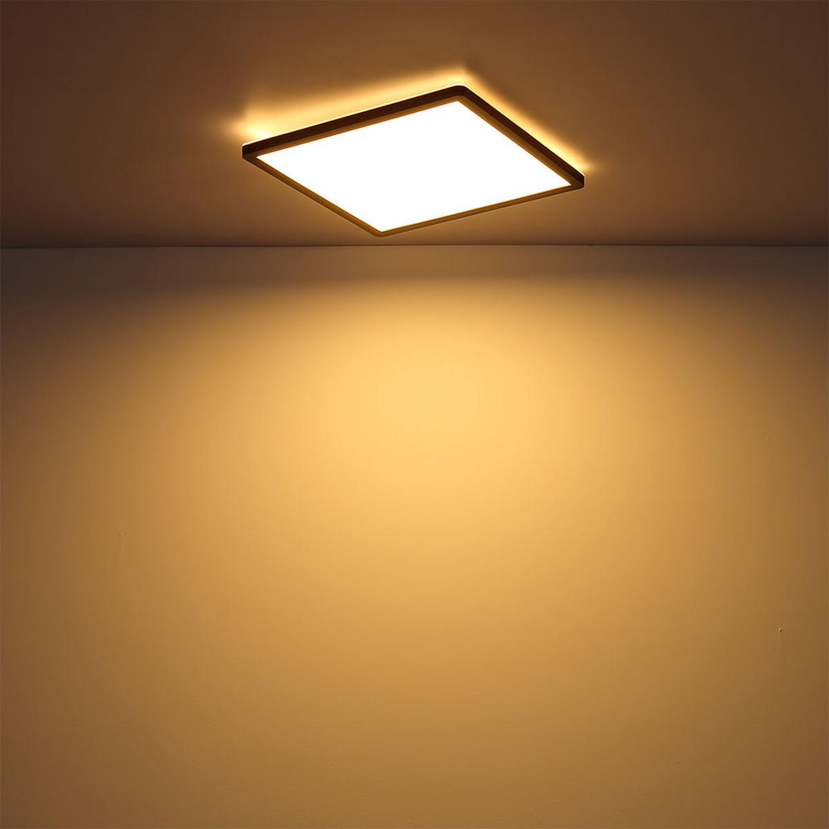 LED DECKENLEUCHTE SAPANA Weiß Opal - Weiß, Kunststoff (29.4/29.4/2.5cm) - Globo Lighting