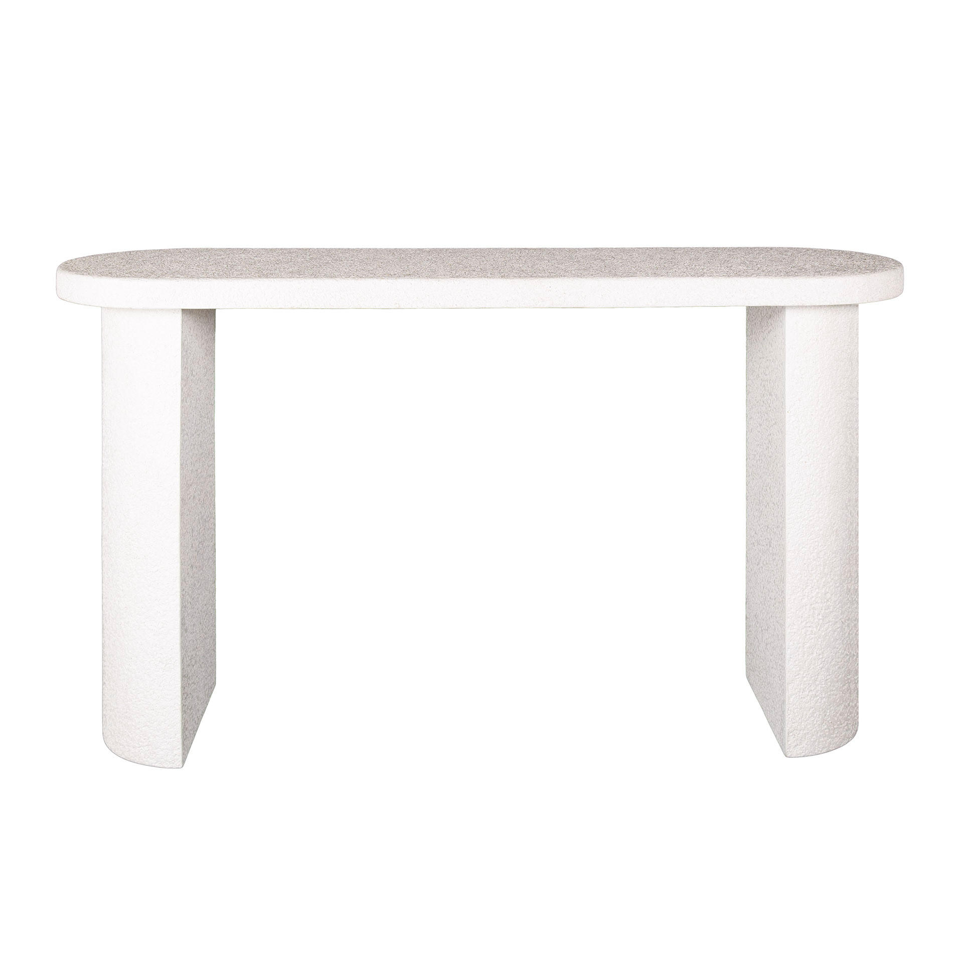 FLURTISCH Arch Weiß 70/140/77 cm - Weiß, Stein (70/140/77cm) - Hoyz Collection