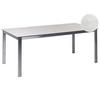 GARTENTISCH Keramik-Glas weiß 180/90 cm Cosoleto - Silberfarben/Weiß, Glas (180/90/75cm) - Beliani