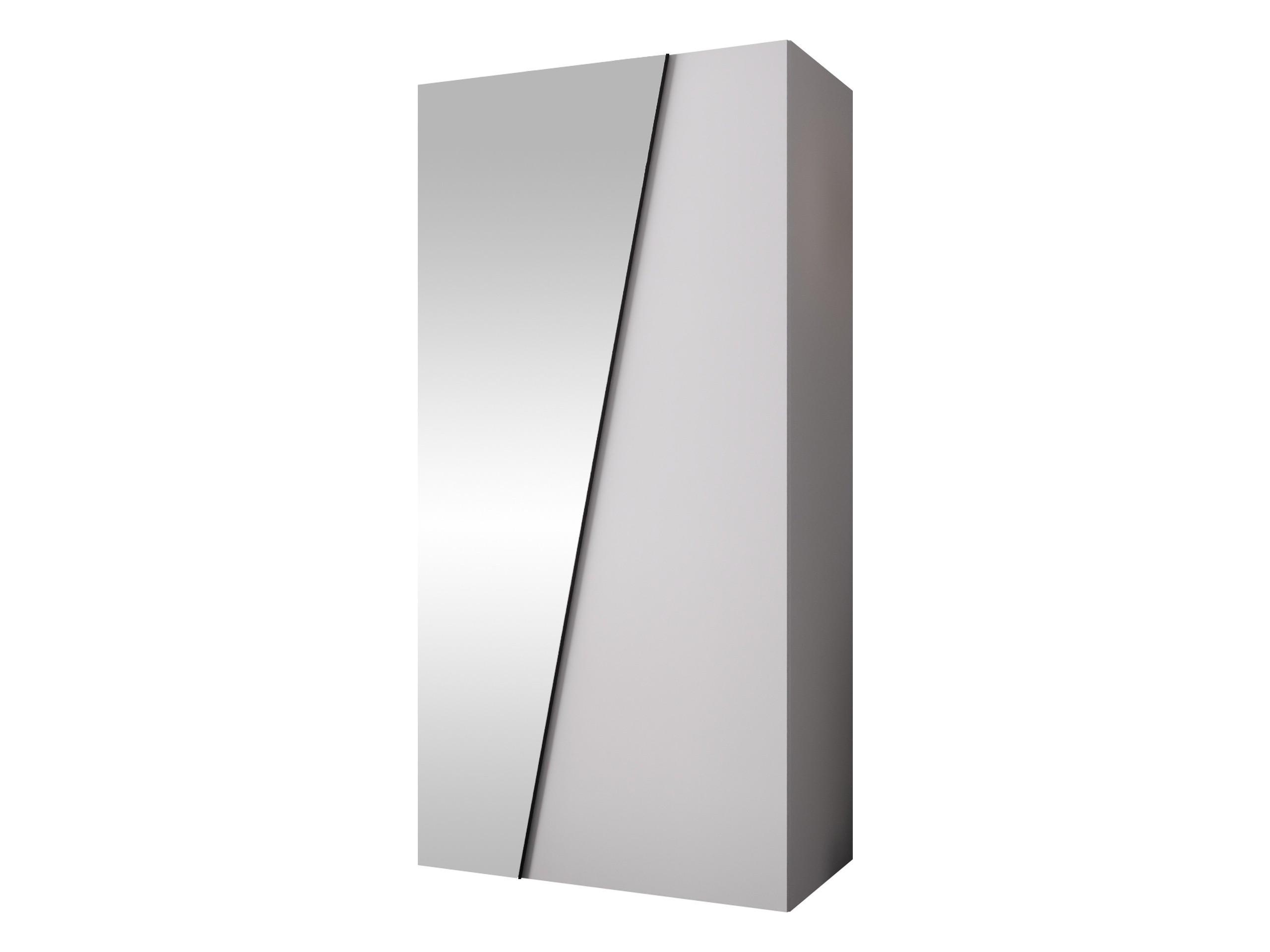 DREHTÜRENSCHRANK Zen 1L 100 cm - Schwarz/Weiß, Holzwerkstoff/Kunststoff (100/202/50cm) - MIRJAN24