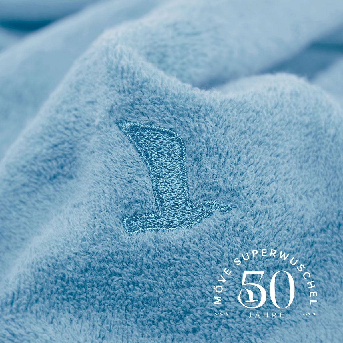 HANDTUCH SUPERWUSCHEL - LIMITED EDITION - Blau, Textil (50/100cm) - MÖVE