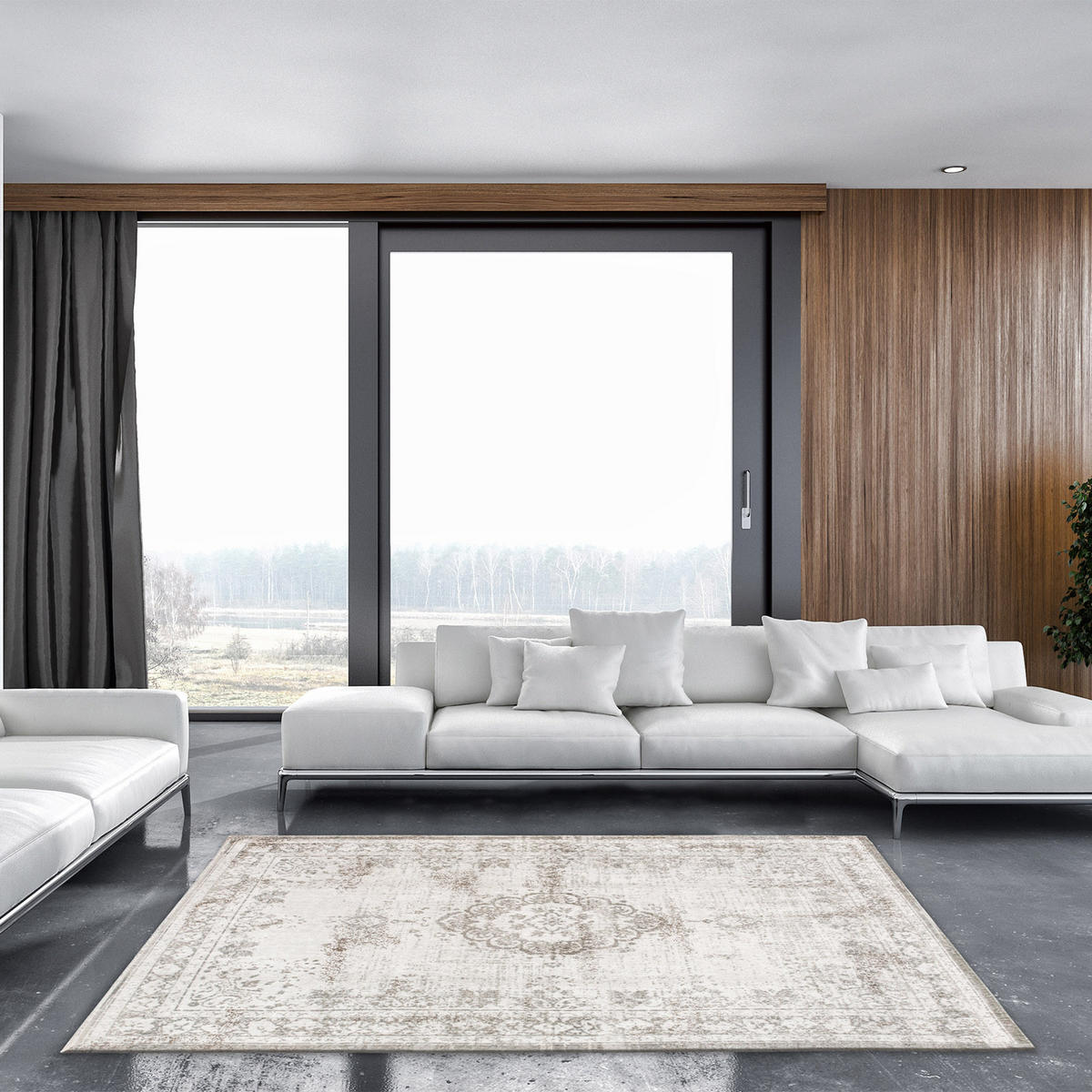 TEPPICH In-/Outdoor Flachgewebe YING YANG Beige 170 x 240 cm - Beige, Textil (170/240cm) - Novatrend