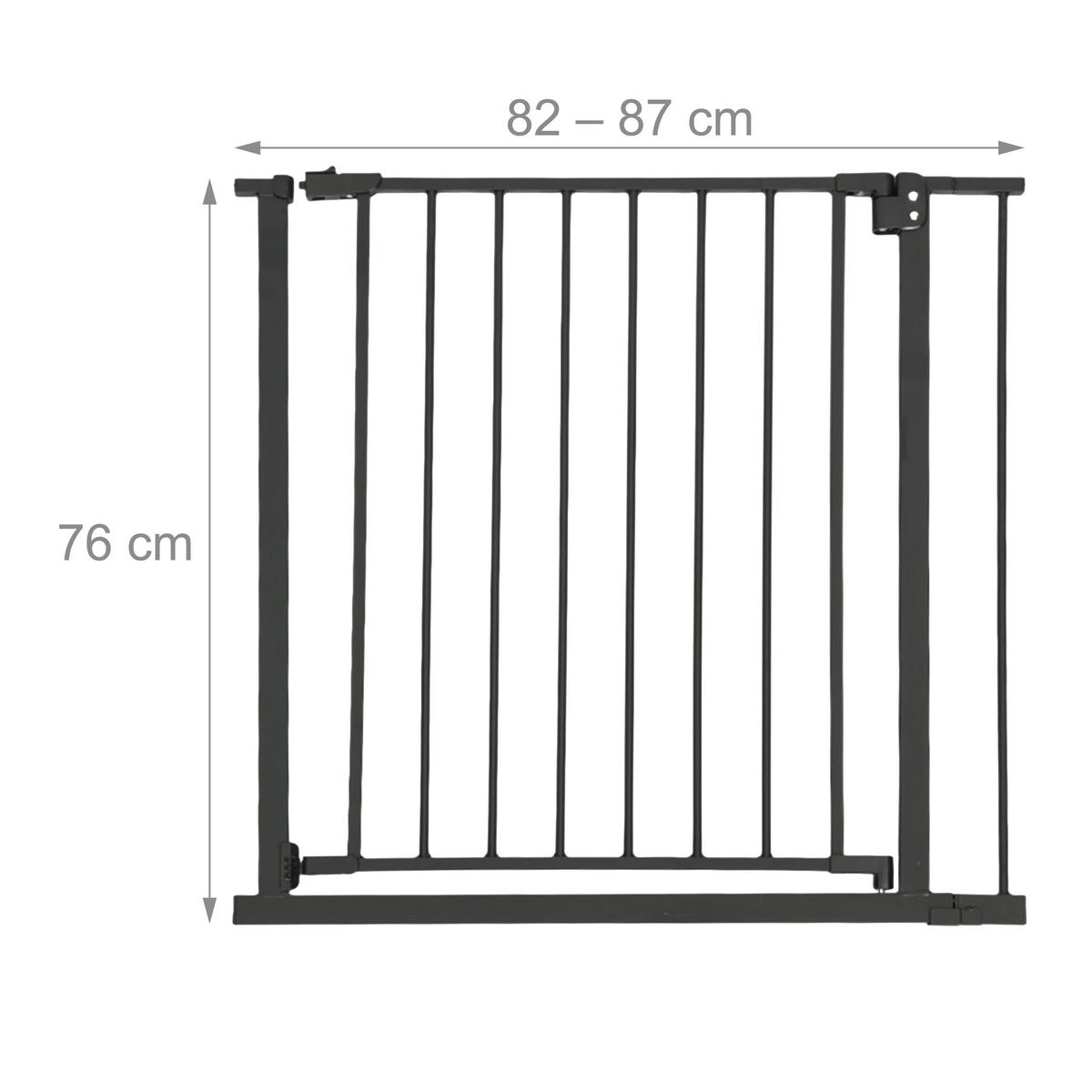 TREPPENSCHUTZGITTER - Schwarz, Kunststoff/Metall (87/1cm) - Relaxdays