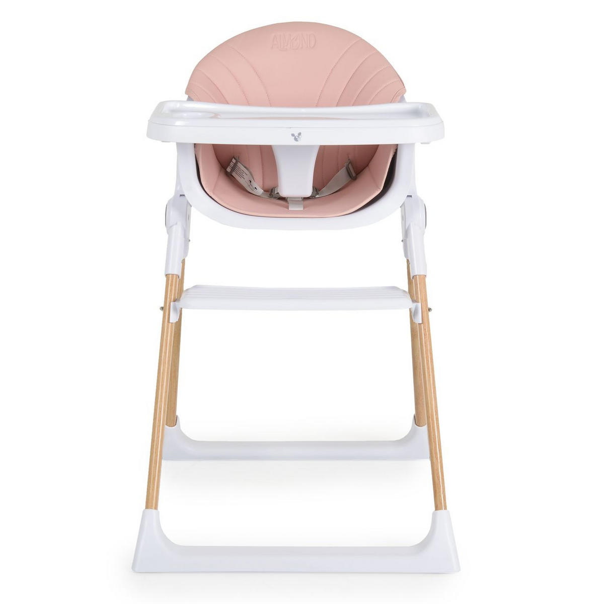 KINDERHOCHSTUHL Almond rosa Holzoptik klappbar Doppeltablett Sicherheitsgurt - Rosa, Kunststoff (54/84/64cm) - Cangaroo
