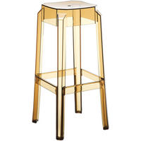 BARHOCKER Kunststoff bernstein - Eukalyptusholzfarben/Bernsteinfarben, Kunststoff (36/75/36cm) - CLP