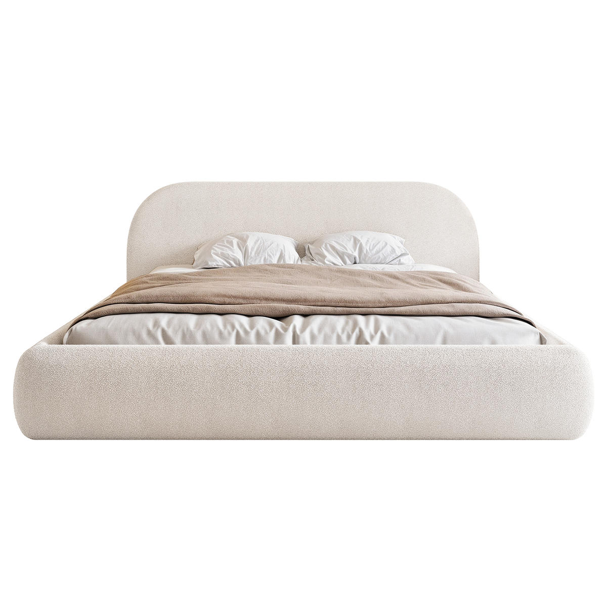 POLSTERBETT Lloret 120x200 cm, Weiß - Weiß, Textil (200/120cm) - Fedve