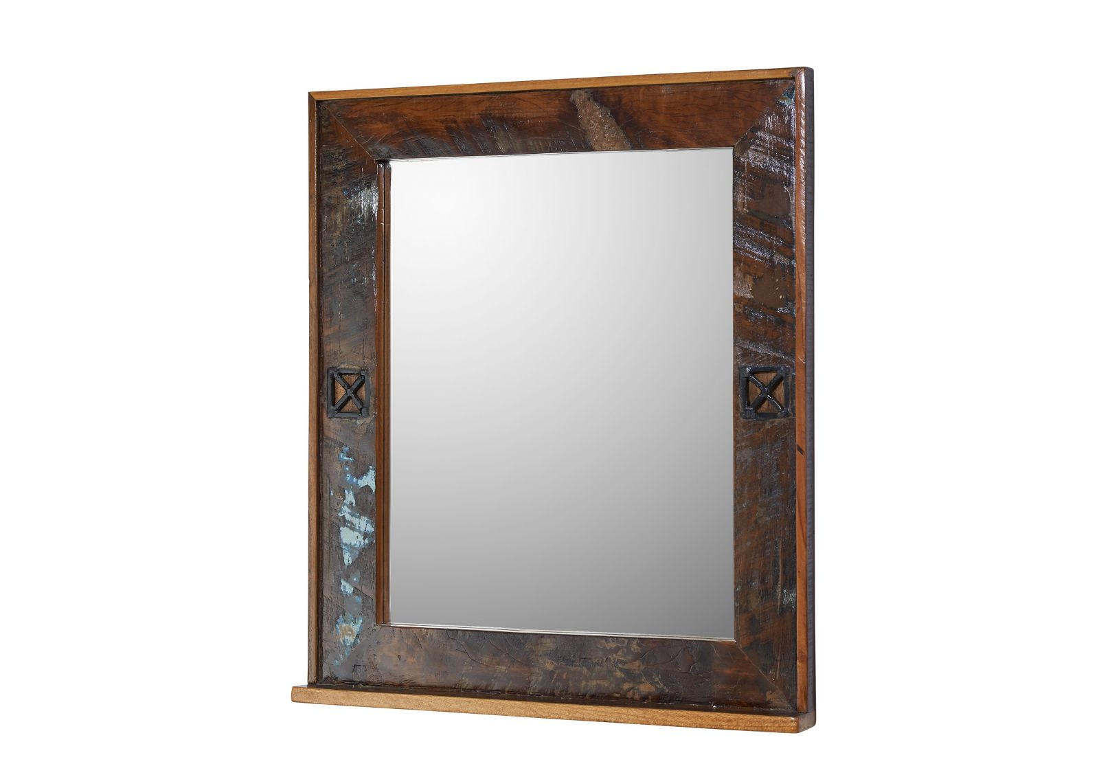 SPIEGEL Altholz 68x8x79 mehrfarbig lackiert NATURE OF SPIRIT BAD #104 - Multicolor, Holz (68/79/8cm) - Massivmoebel24
