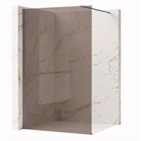 DUSCHWAND Rea Flexi Brown / Titan 90 - Titanfarben, Glas (120/90/195cm) - REA