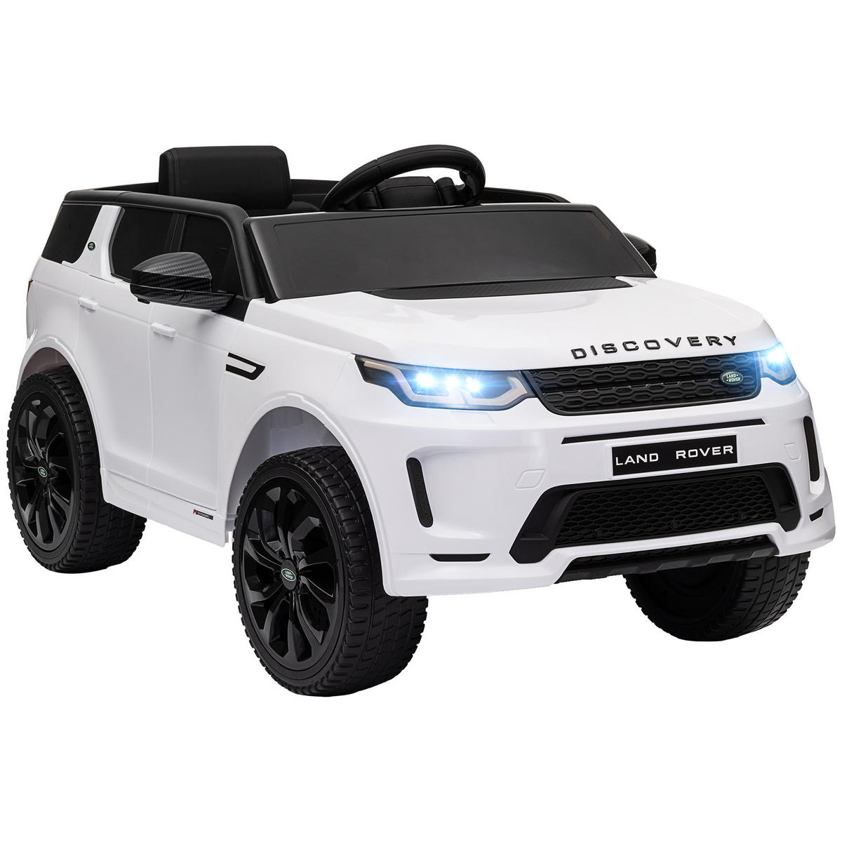 KINDER Elektroauto, Weiß, Kunststoff, Metall, 106cm x 65,5cm x 51cm - Weiß, Kunststoff (106/65.5/51cm) - AIYAPLAY