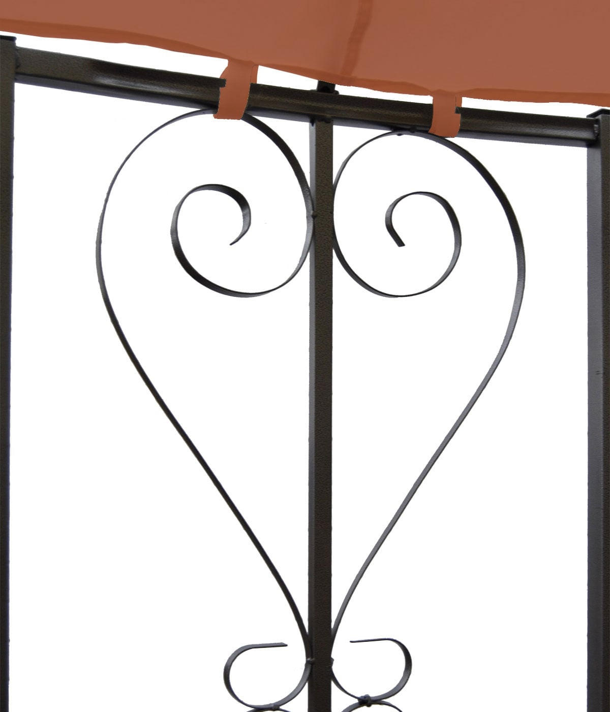 PERGOLA Almeria 330x300x300cm Rundpavillon Terrakotta-Braun - Orange, Metall (300/330/300cm) - BERLINLODGE