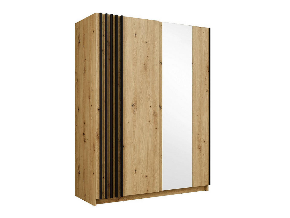 KLEIDERSCHRANK - 150.6 cm x 62 cm - holz - naturfarben hell Calela - Naturfarben, Holz (150.6/198.5/62cm) - Vente-Unique