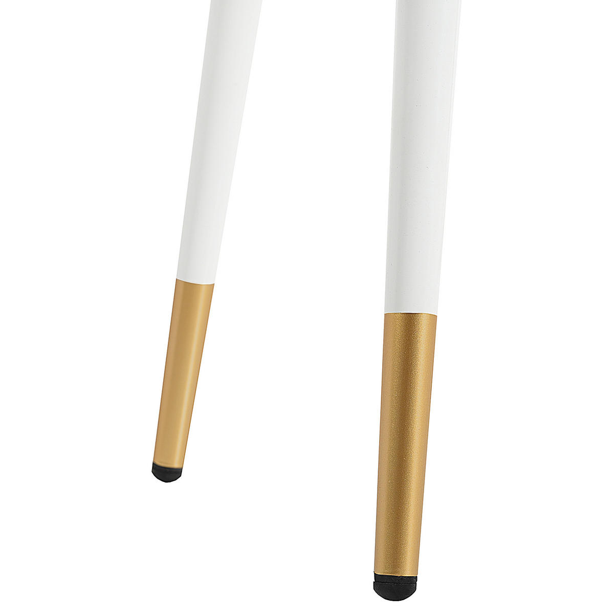 SCHMINKTISCH in Weiß mit goldenen Metallbeinen & 2 Schubladen - Weiß, Holzwerkstoff (100/76/40cm) - Urban Meuble