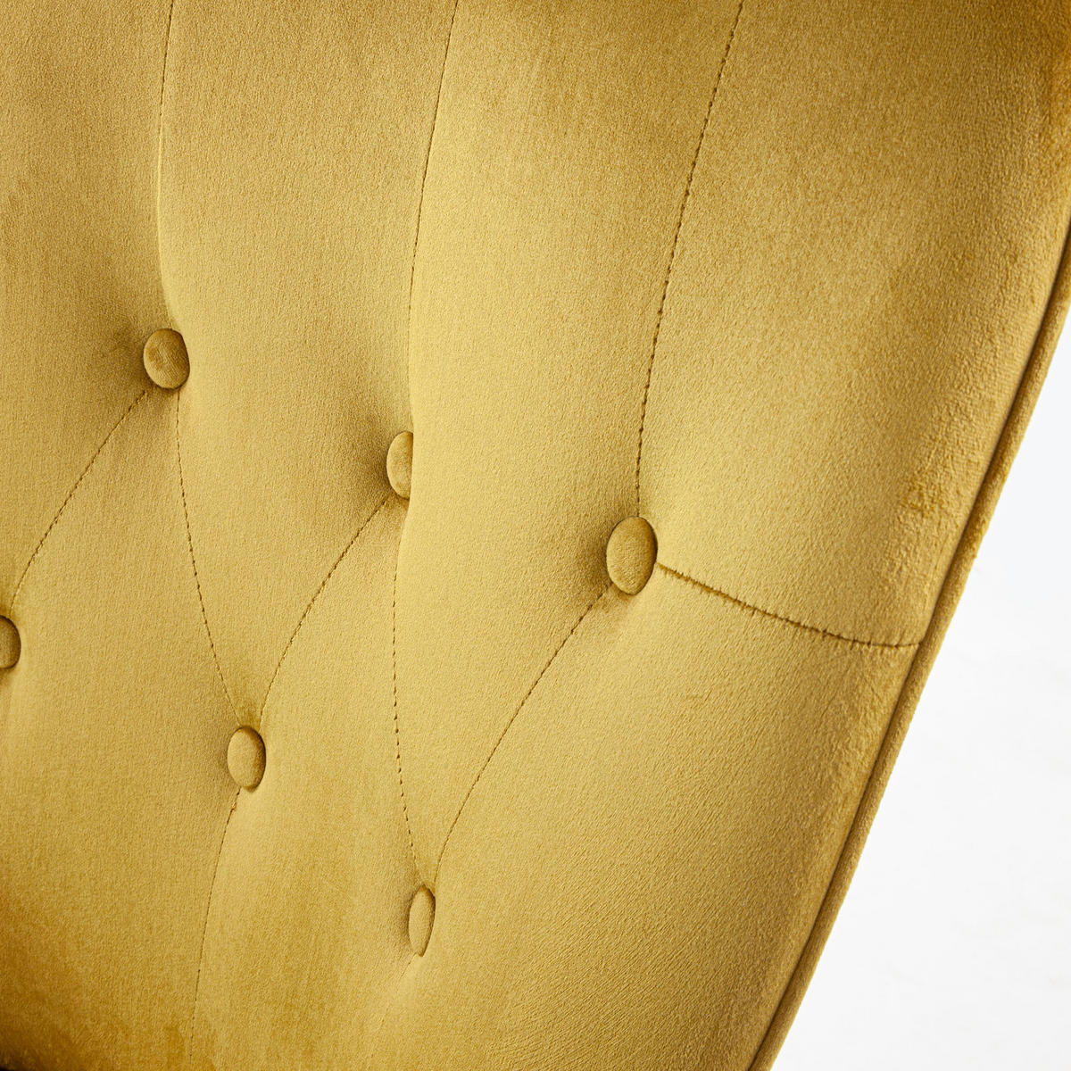 RELAXSESSELSET YORK Samt Bezug mit Hocker, Gold - Goldfarben, Textil/Metall (67/100/48cm) - Albatros