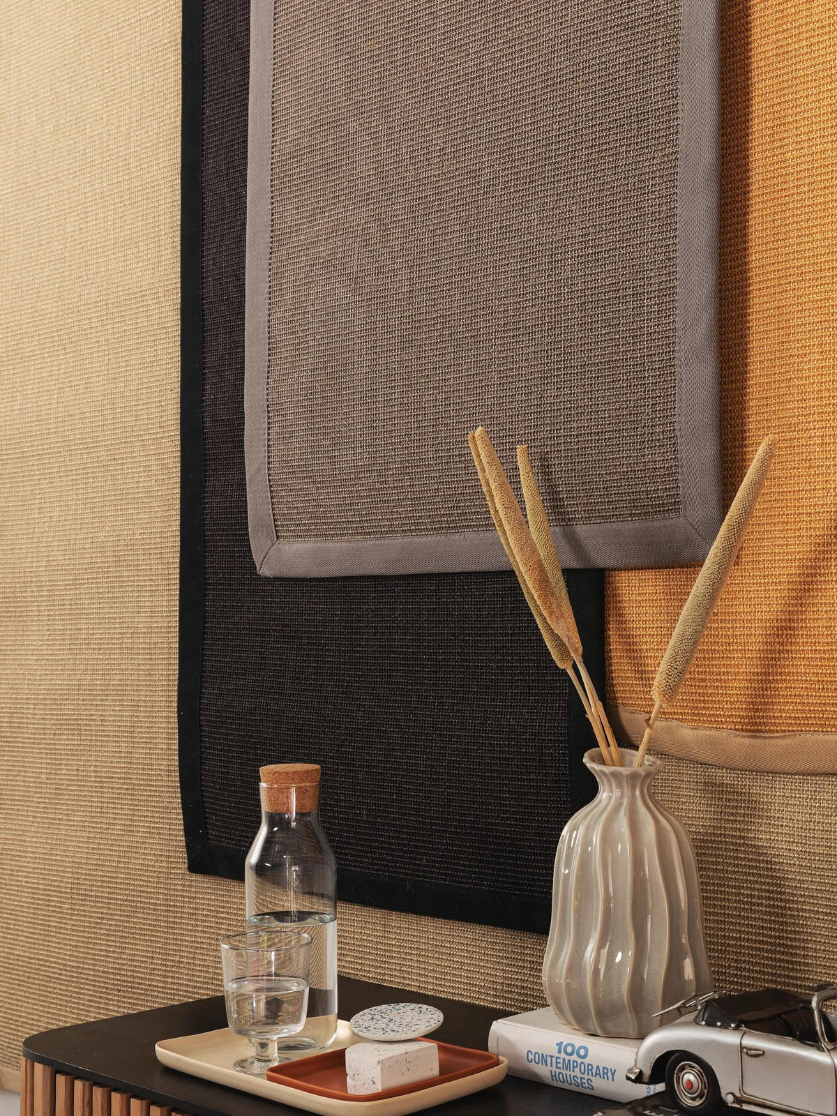 SISALTEPPICH Sana Schwarz 70x300 cm - Schwarz, Textil (70/300cm) - benuta Nest