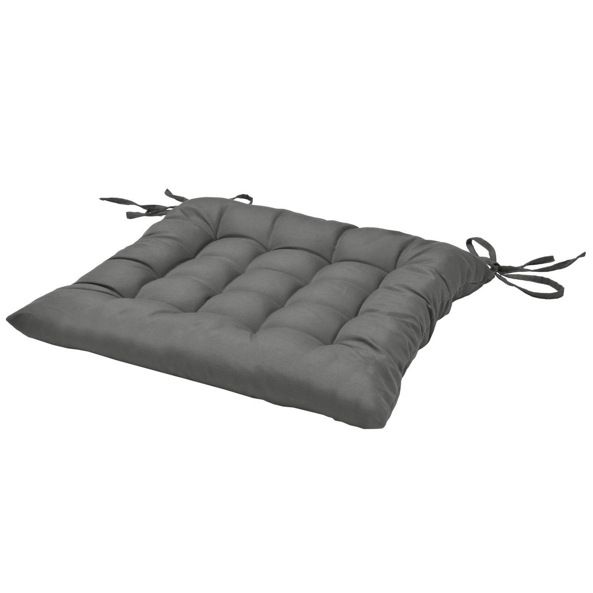 STUHLKISSEN Lea 40/40/5 cm Anthrazit 4tlg - Anthrazit, Kunststoff/Textil (40/40/20cm) - Beautissu 