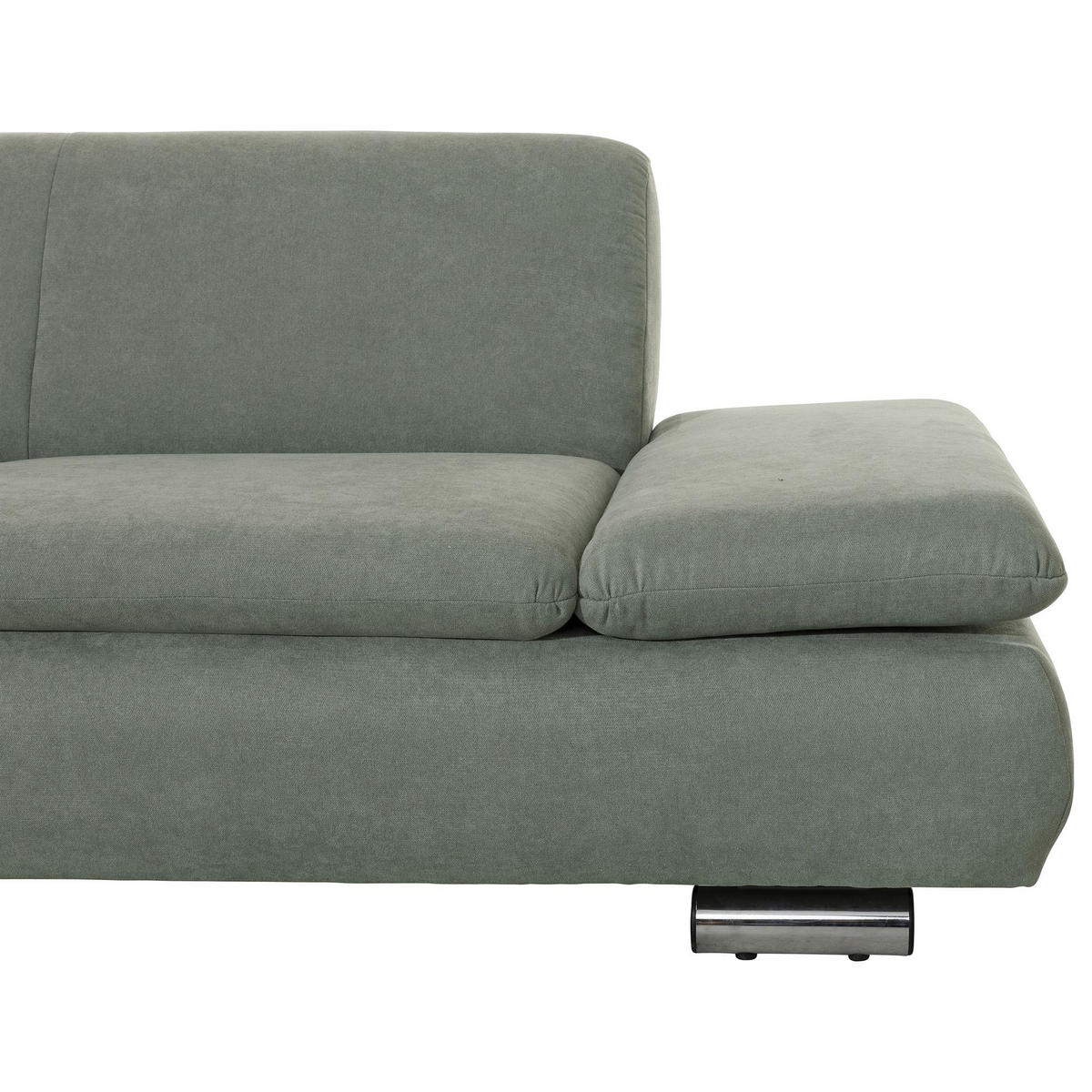 ECKSOFA mit Ottomane links Kaye Flachgewebe hellgrün - Hellgrün, Kunststoff (190/270cm) - 58aufmkessel