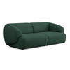 4-SITZER-SOFA Bouclé Stoff Grün - Dunkelgrün/Schwarz, Kunststoff/Textil (232/81/98cm) - Makamii