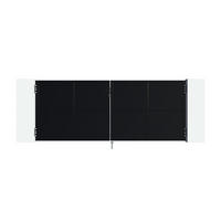 STAHLFLÜGELTOR Nali Mattschwarz 3,5m H.140 cm - Schwarz, Metall (343/140cm) - Casanoov
