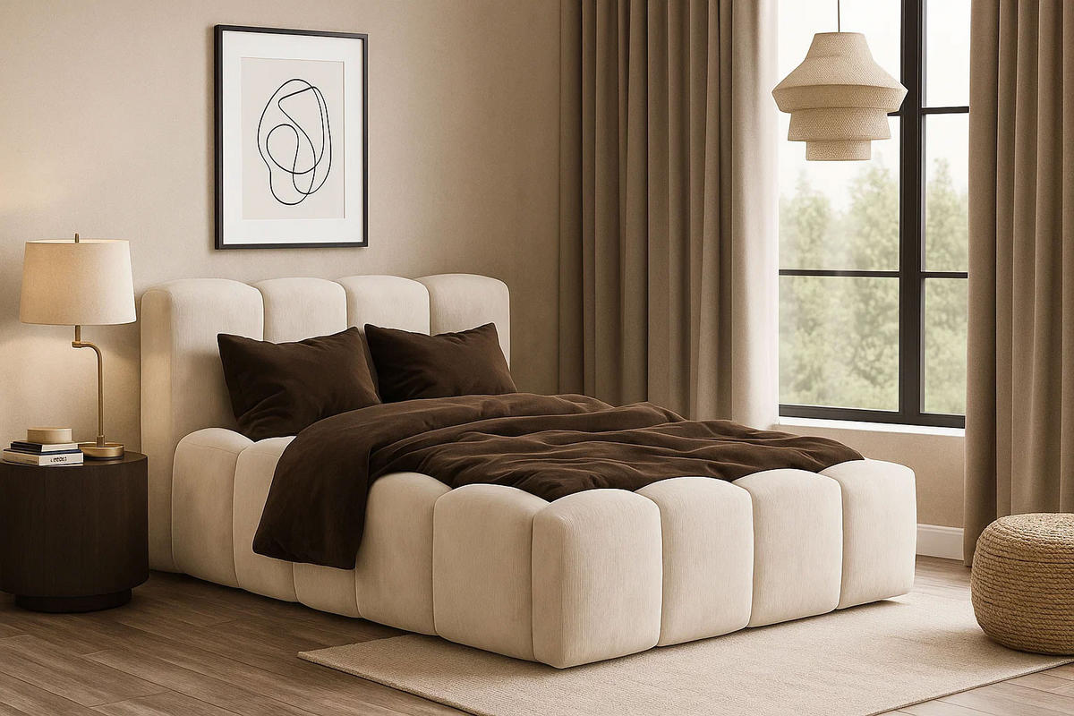 POLSTERBETT Nicole Beige 216 / 238 / 117cm mit Metalllattenrahmen - Beige, Holz/Holzwerkstoff (180/200cm) - Feldmann-Wohnen