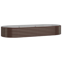 HOCHBEET Verzinkter Stahl 249x100x36 cm Braun - Braun, Metall (100/36/249cm) - furnicato