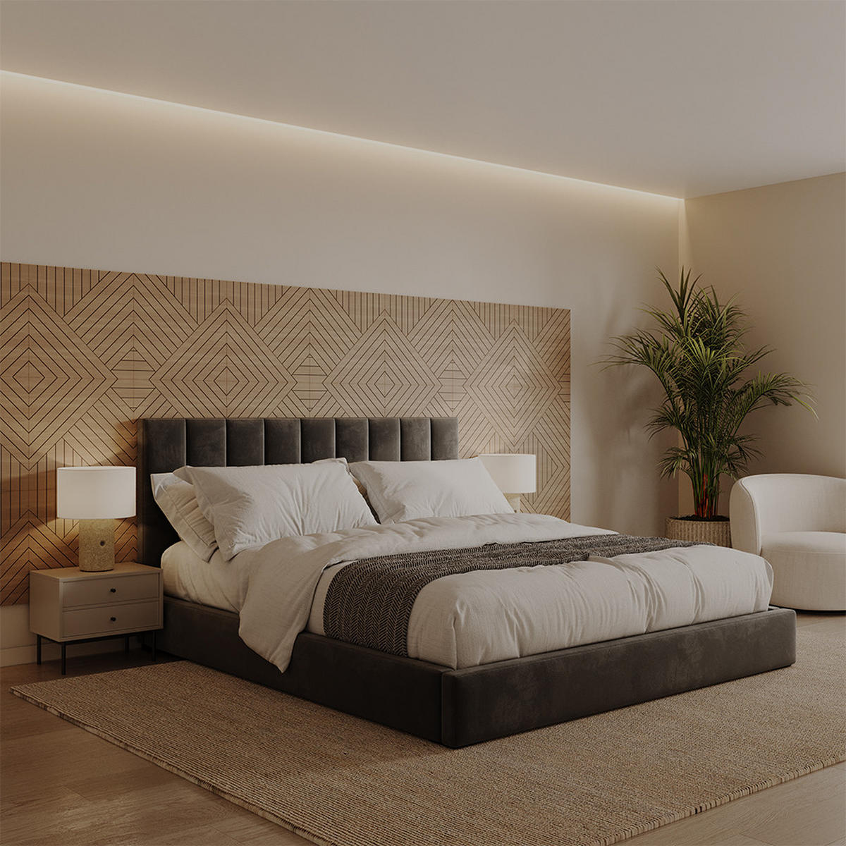 NÁSTĚNNÝ PANEL Dub - barva dubu, kompozitní dřevo (52/52/0.8cm) - Vicco