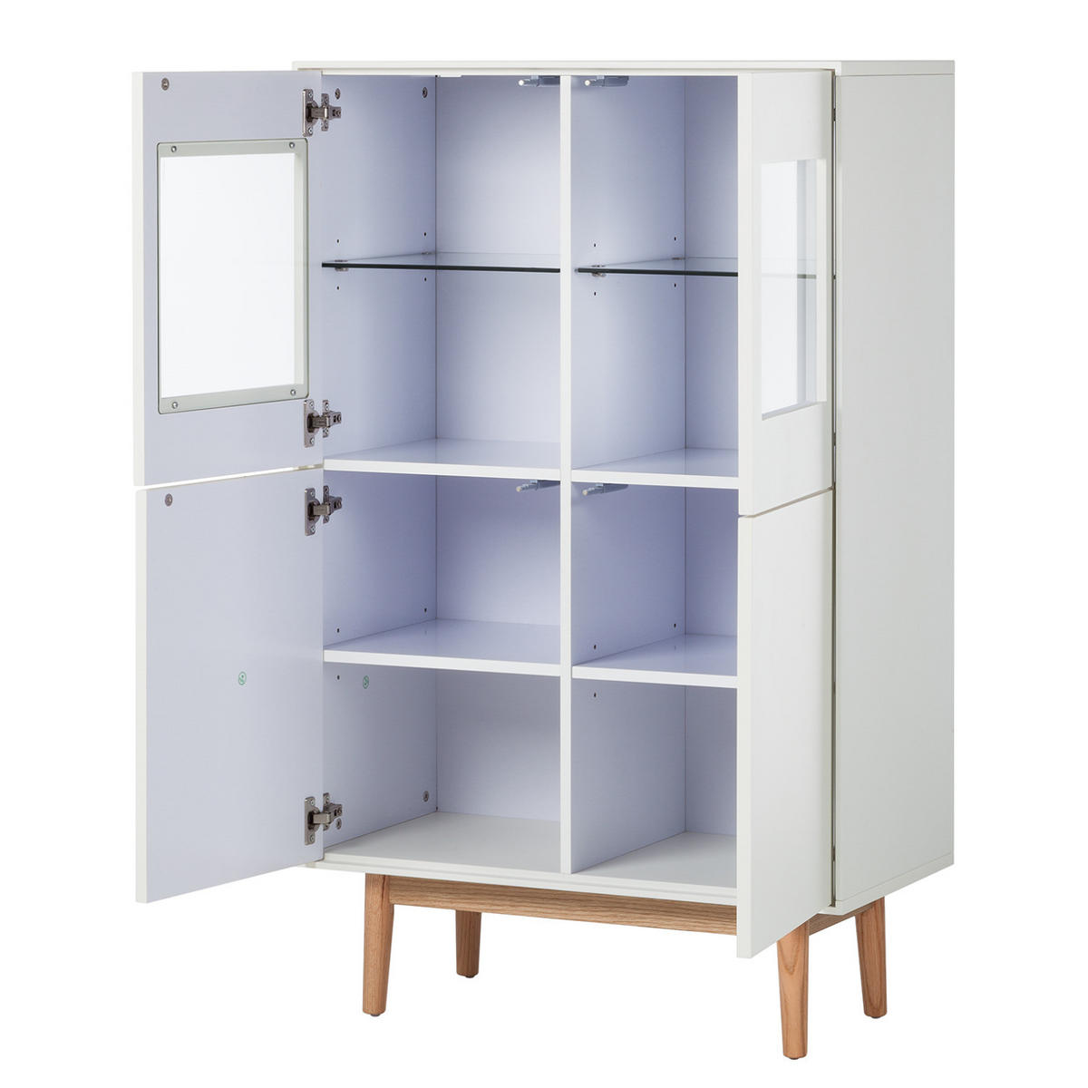 HIGHBOARD - Eichefarben/Weiß, Holzwerkstoff (80/132/40cm) - home24