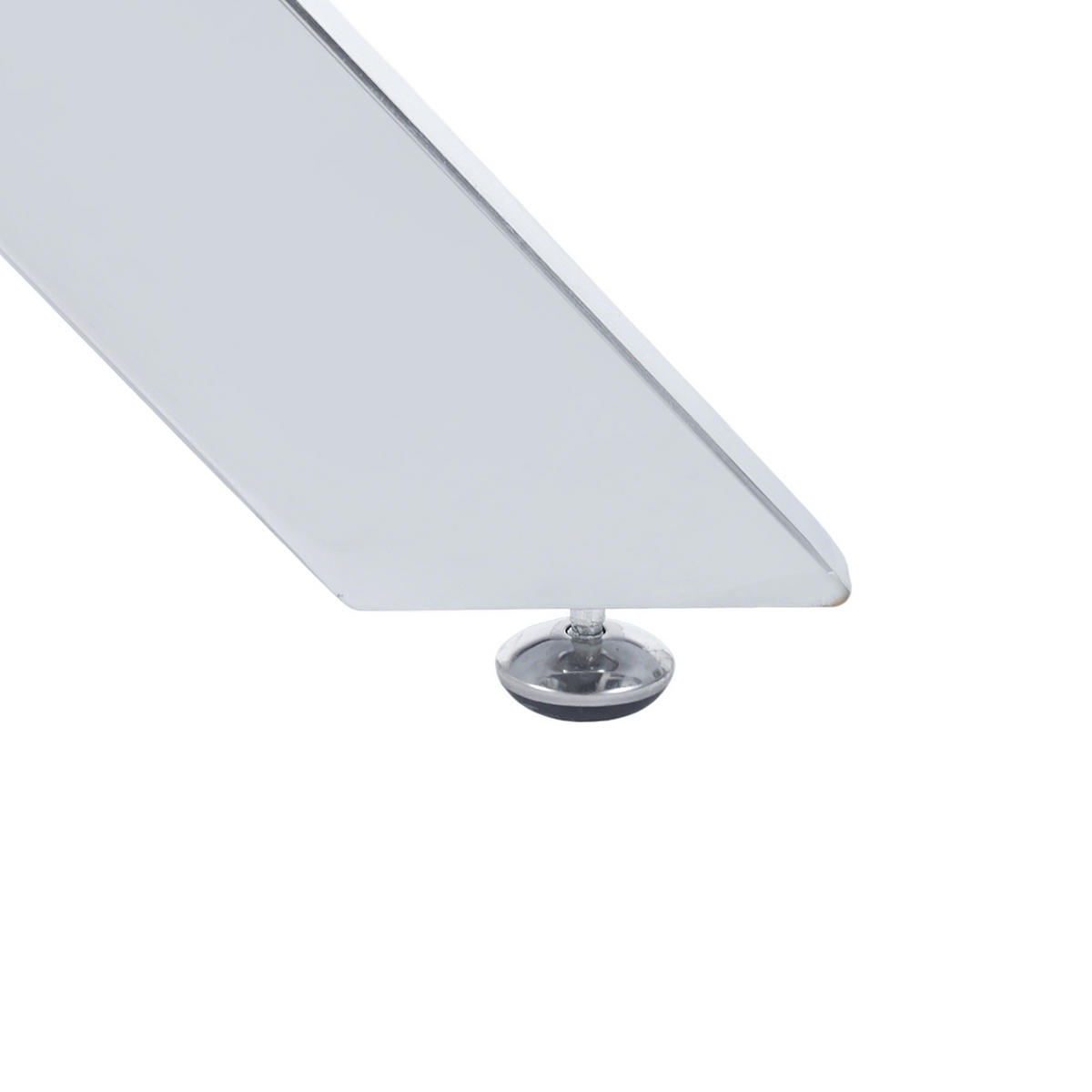 ESSTISCH Glastisch mit Metallgestell Platzsparendes Rundes Design Für Wohnzimmer Silber 80x80x75 cm - Silberfarben, Glas/Metall (80/80/75cm) - EVRYAE