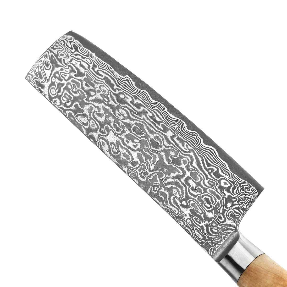 NAKIRIMESSER 17,5 cm - Birkefarben, Holz/Metall (32cm) - Zayiko