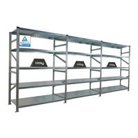 FACHBODENREGAL Proximo 200x450x60cm 5 Ebenen Fachlast 130 kg Beidseitig nutzbar Verzinkt - Silberfarben, Metall (450/200/60cm) - PROREGAL