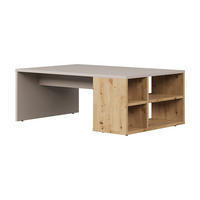 COUCHTISCH Danny Cashmere 90 x 60 cm mit Regalen - Kaschmir/Eiche Artisan, Holzwerkstoff (60/90/33.6cm) - Vicco