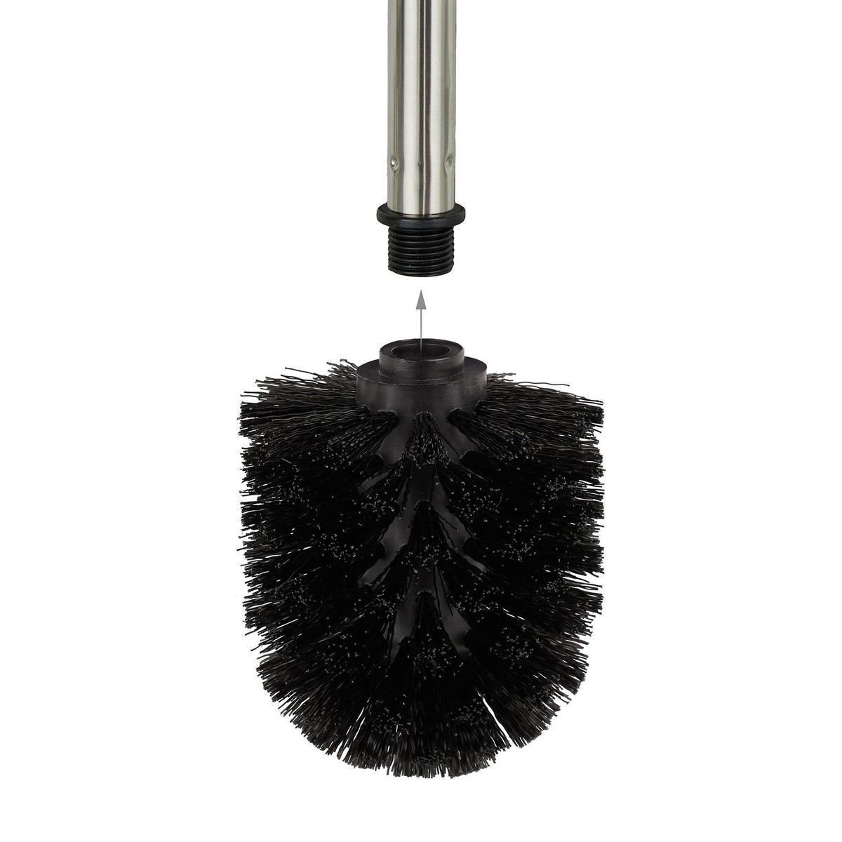 WC-GARNITUR - Silberfarben, Kunststoff/Metall (22/75/20cm) - Relaxdays