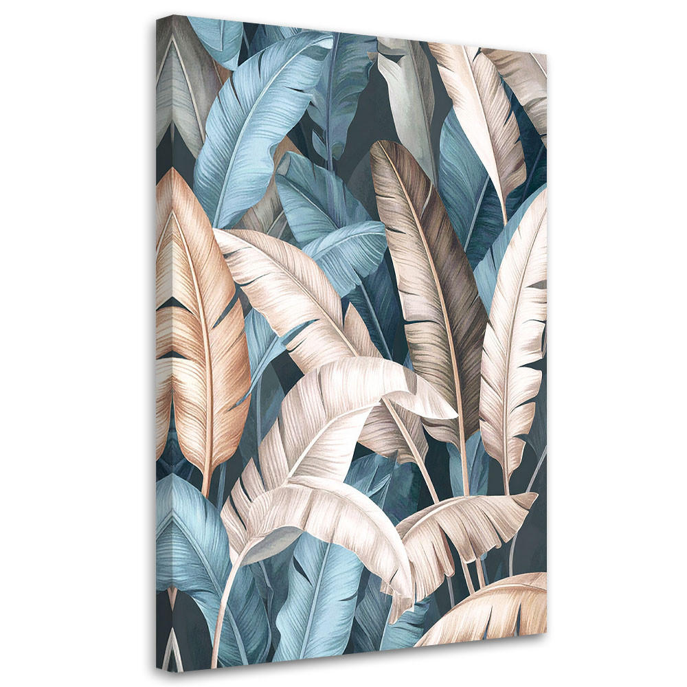LEINWANDBILD, Tropische Bananenblätter Natur Pflanzen - Grün, Textil (30/45cm) - Feeby
