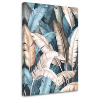 LEINWANDBILD, Tropische Bananenblätter Natur Pflanzen - Grün, Textil (30/45cm) - Feeby