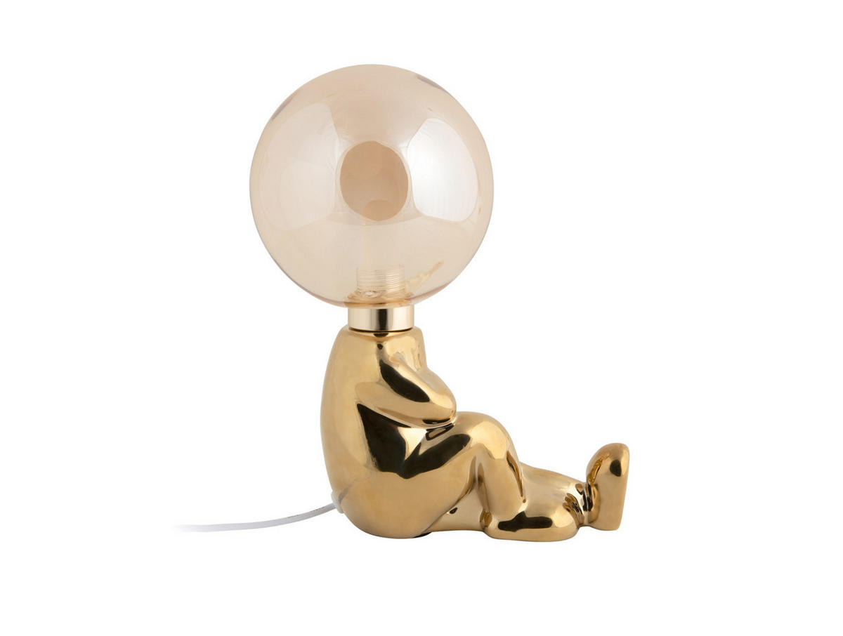TISCHLAMPE Ross 16.5/12/22.5 cm - Goldfarben, Keramik (16.5/12/22.5cm) - Leitmotiv