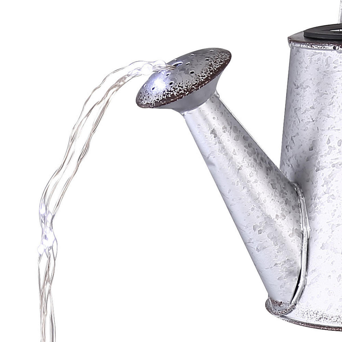 LED WEGELEUCHTE Solar Steckleuchte Silber - Silberfarben, Metall (30/17/112cm)