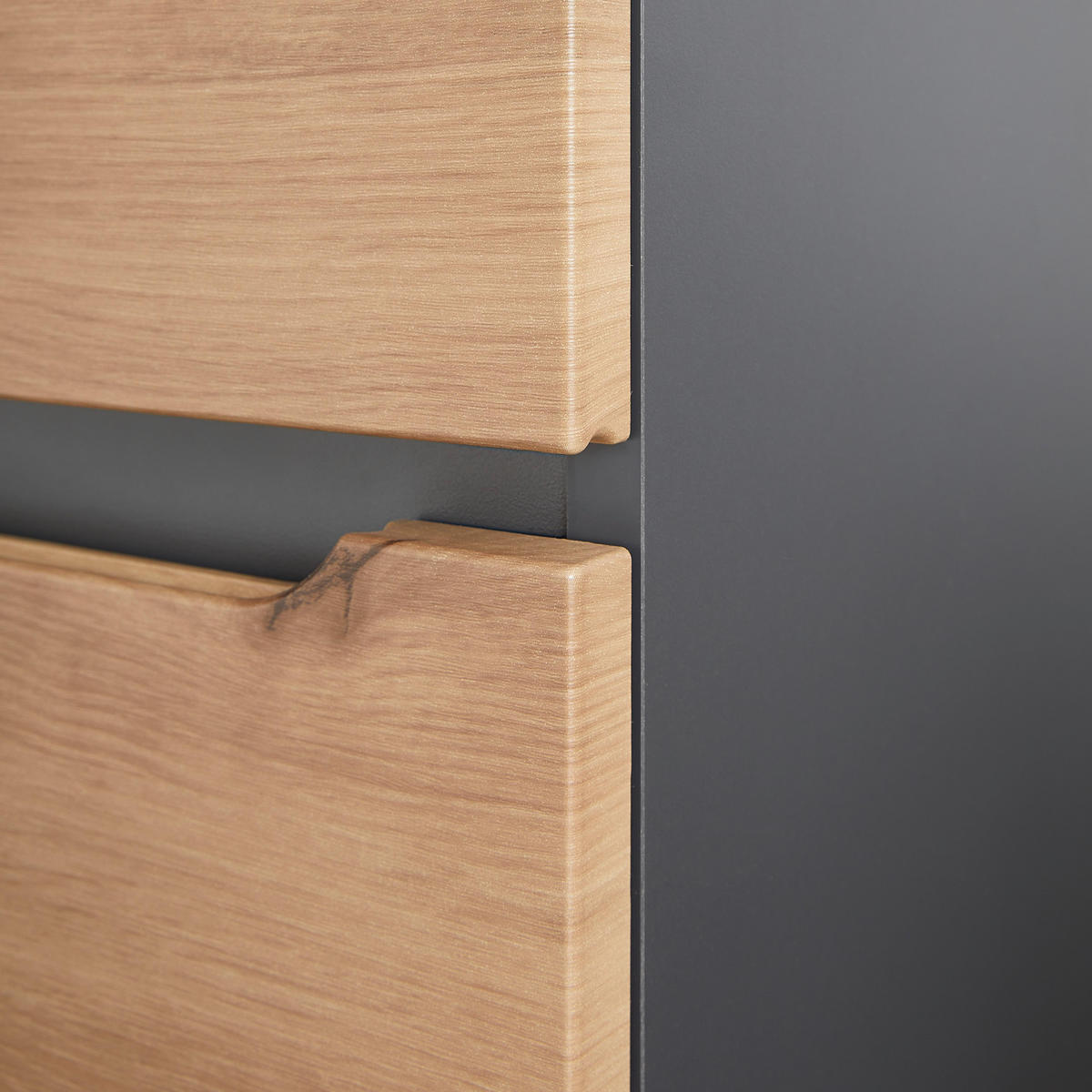 HOCHSCHRANK Memphis Artisan Eiche/Grau - Eiche Artisan, Holzwerkstoff (40/195/31cm) - Mömax