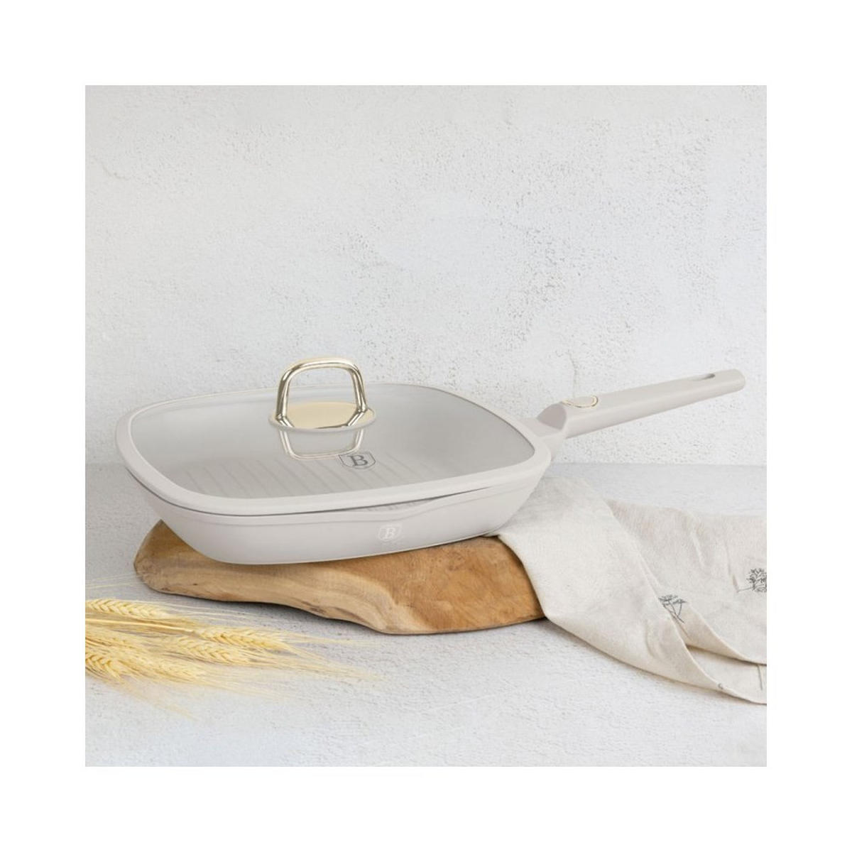 GRILLPFANNE Grau 48/28/4.1 cm BH8067 - Grau, Metall (28cm) - Berlinger Haus