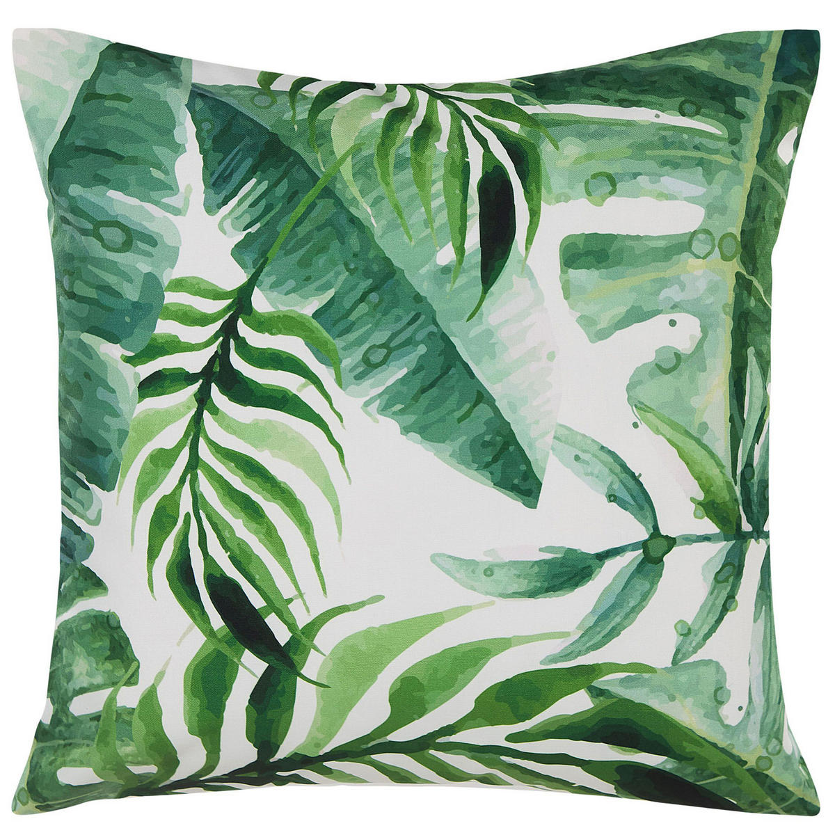 GARTENKISSEN 2er-Set Blättermotiv grün 45/45 cm Pavelli - Grün, Textil (45/45cm) - Beliani