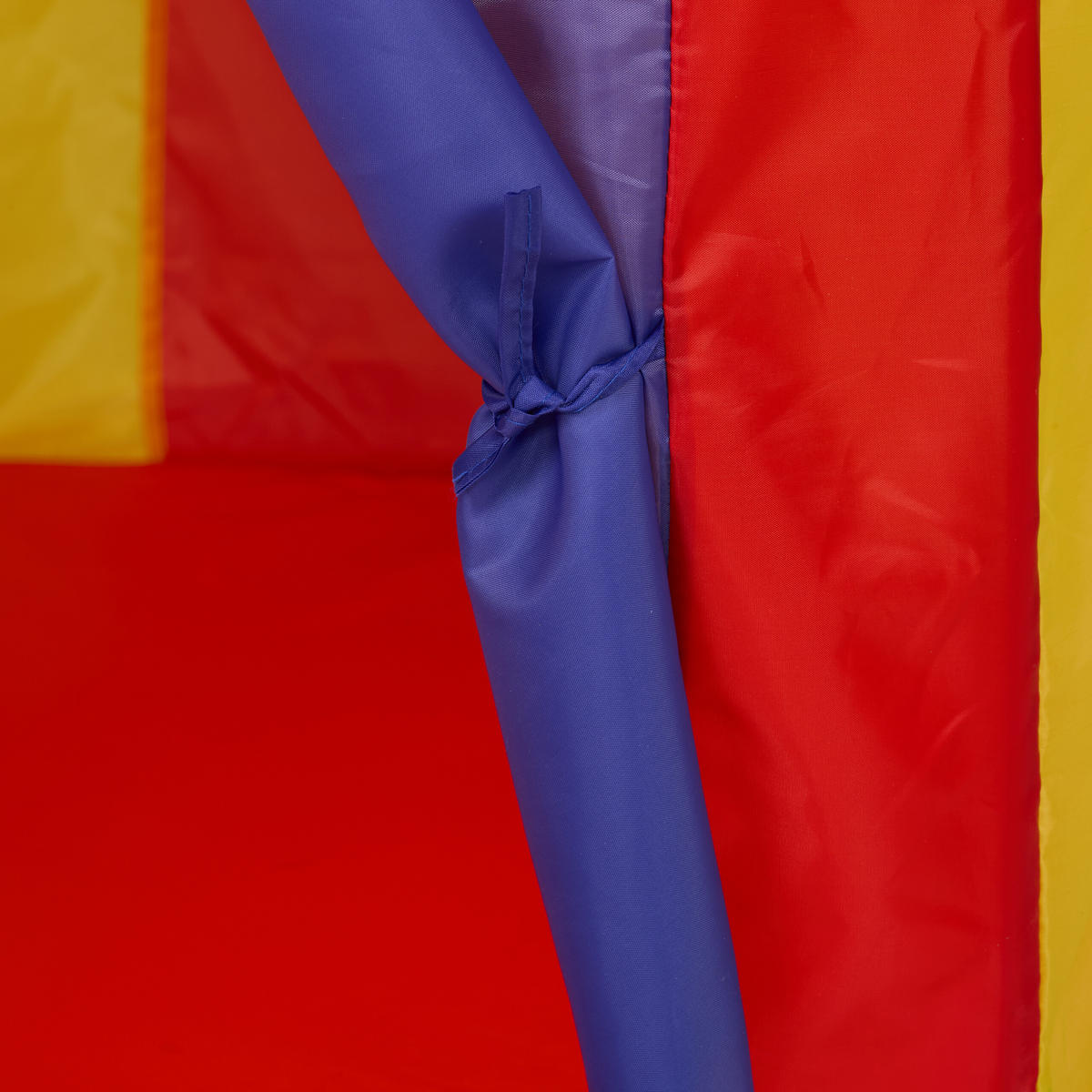 SPIELZELT Gelb Rot Blau Zirkus 125x95 cm - Multicolor, Kunststoff/Textil (95/95cm) - Relaxdays